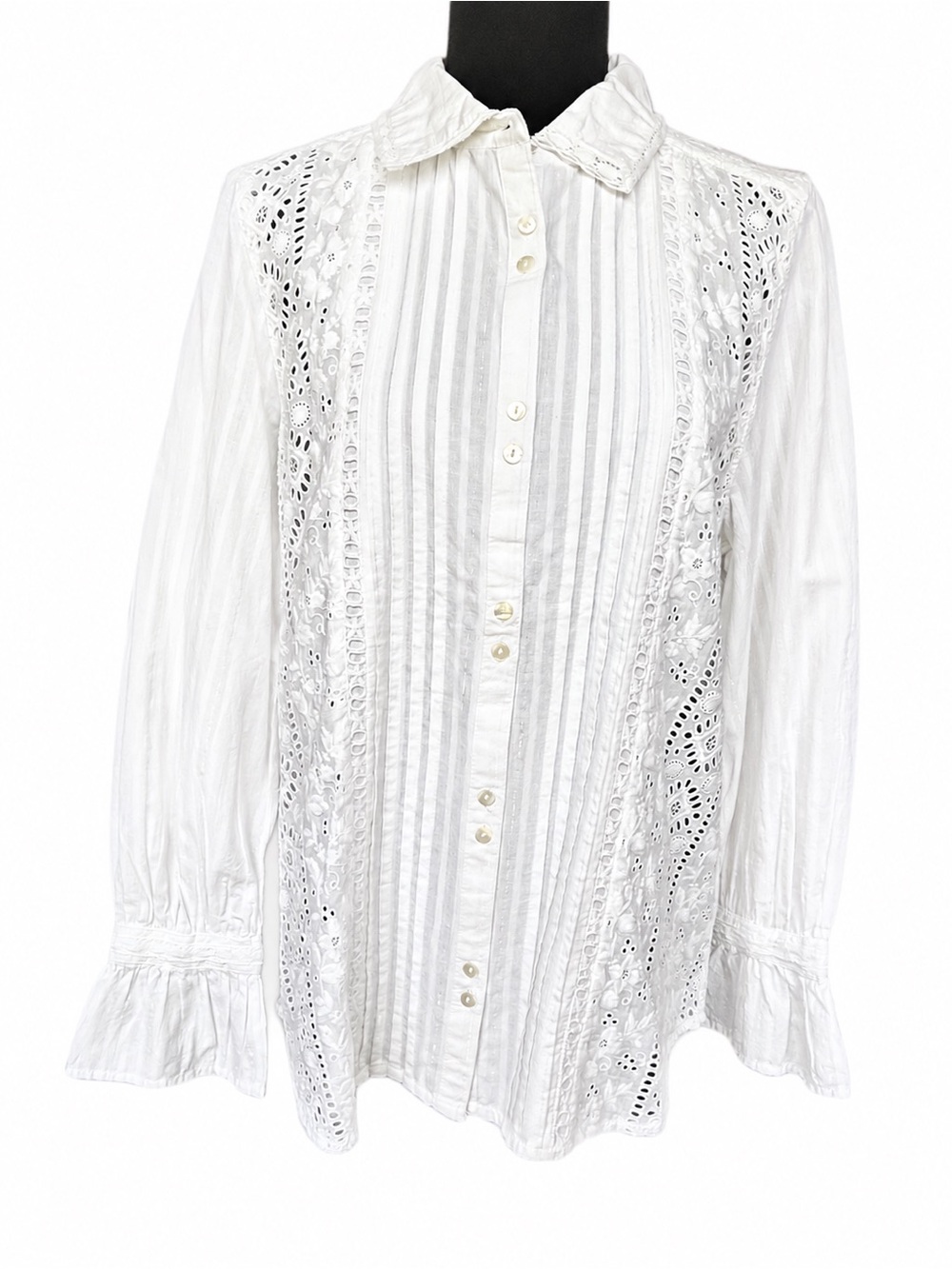 Sundance Valeria Eyelet Blouse M NWT Embroidery Cotton
